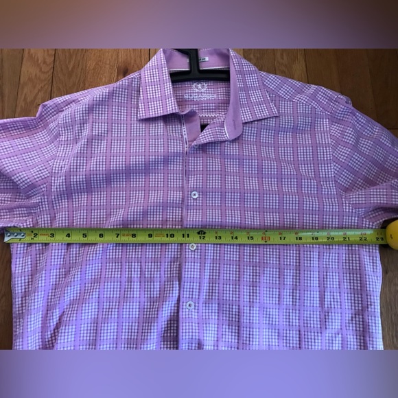 Bugatchi Men’s Pink & White Long Sleeve Button Down Shirt, Shaped Fit - Size L - Picture 2 of 11